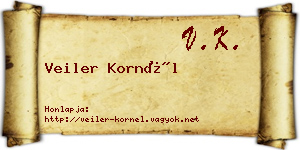 Veiler Kornél névjegykártya